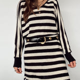 Metallic Stripped Knit Dress