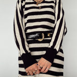 Metallic Stripped Knit Dress