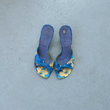 90's Stuart Weitzman Floral/ Bow Heels