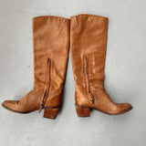 Tan Leather Riding Boot