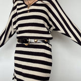 Metallic Stripped Knit Dress