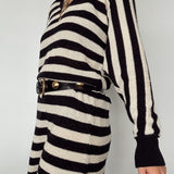 Metallic Stripped Knit Dress